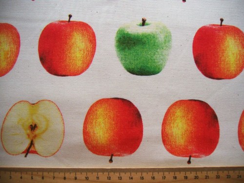Patchworkstoffe rund um essen und trinken Küche rot grün