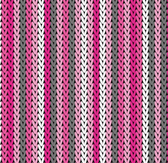 Stricken Wolle grau pink Maschen Patchworkstoff