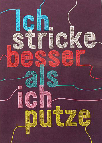 Ansichtskarte stricken