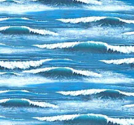 Wasser Wellen Patchworkstoff