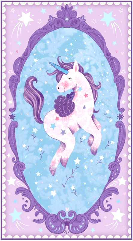 Einhorn Panel Mädchenzimmer Patchworkstoff