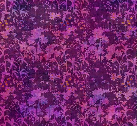 Gräser Blüten violett lila Baumwollstoff Patchworkstoff