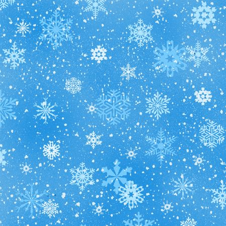 Schneeflocken mittleres blau Weihnachtsstoff