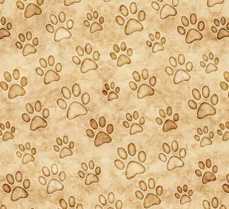 Pfoten Hund Baumwollstoff Patchworkstoff