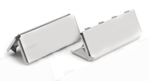 Gurtband 2,5 cm nickel Endstücke