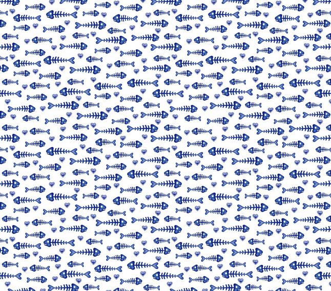 Wasser Fische Meer Baumwollstoff