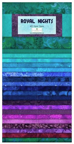 Streifenpaket blau, lila petrol Patchworkstoff Stoffpaket
