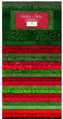  Streifenpaket Weihnachten grün rot Patchworkstoff Stoffpaket