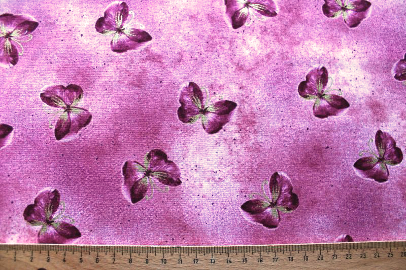 Schmetterlinge gold rose Patchworkstoff