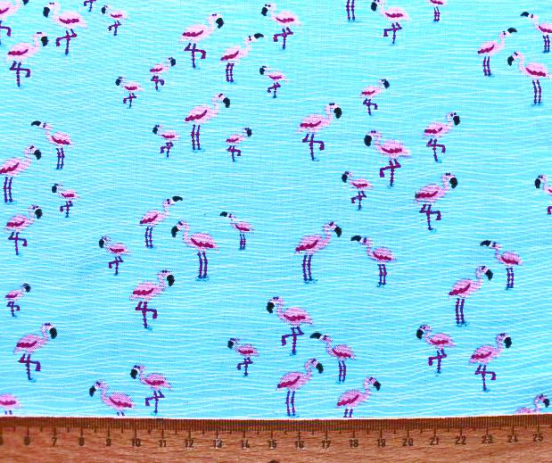 Flamingo türkis rosa Patchworkstoff 