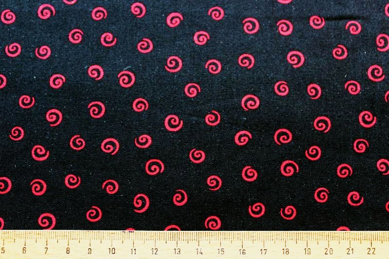 Kringel rot schwarz Patchworkstoff