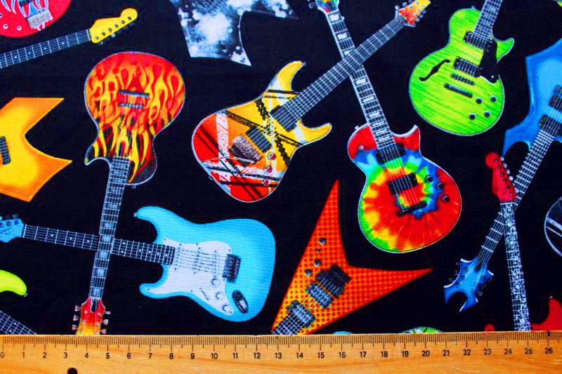 Musik Gitarre Patchworkstoff