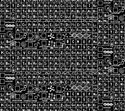 Chemie Wissenschaft Labor Periodensystem Patchworkstoff