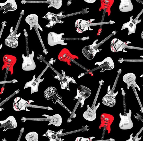 Musik Gitarre Patchworkstoff
