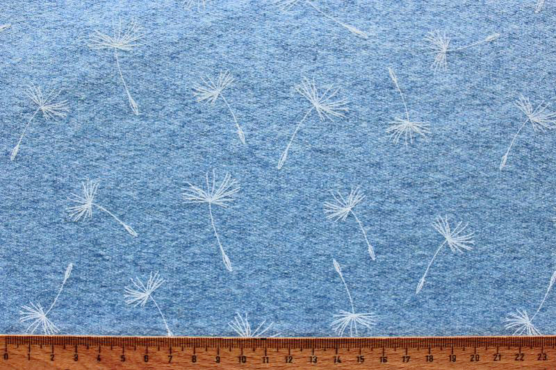 Pusteblumen beige hellblau Jerseystoff