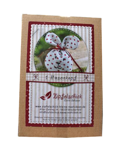 Hase Hasenkopf Nähen Materialpackung