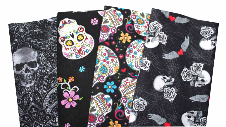 Totenkopf Patchworkstoff Stoffpaket
