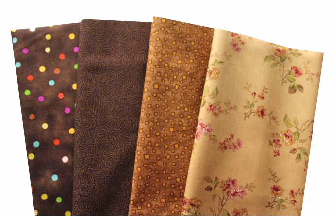 Basic braun Patchworkstoff Stoffpaket