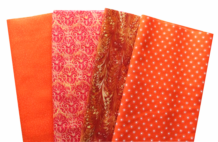 Basic orange Patchworkstoff Stoffpaket