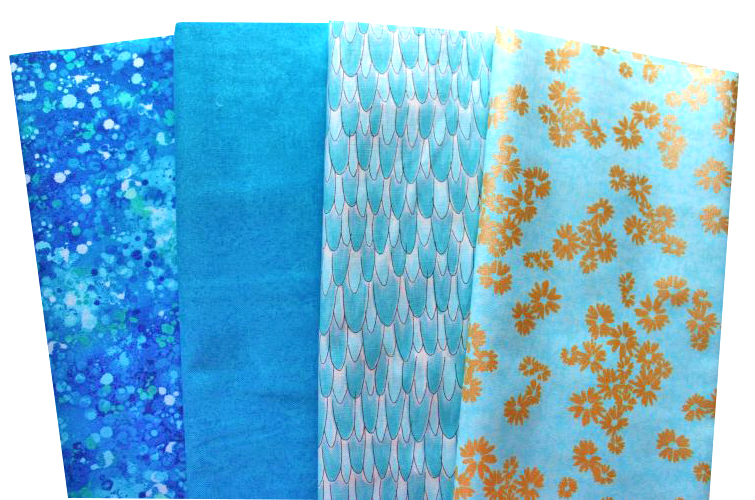 Basic türkis Patchworkstoff Stoffpaket