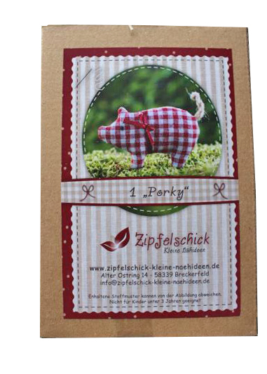 Schwein Schweinchen Nähen Materialpackung