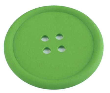 Tassenuntersetzer grün Knopf