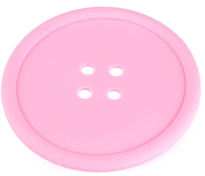 Tassenuntersetzer rosa Knopf