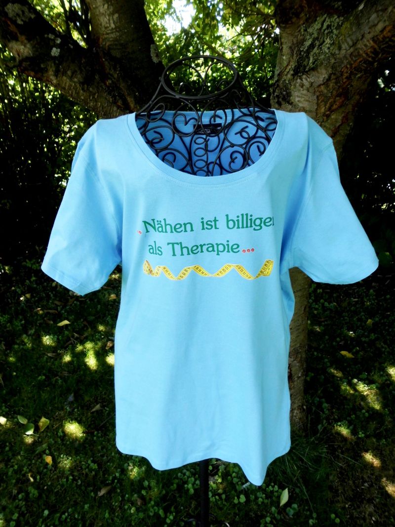 T-Shirt Nähen hellblau