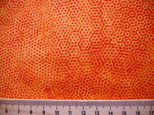 orange Kreise dimples Patchworkstoff