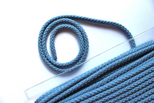 Kordel mittleres blau 8 mm Baumwolle