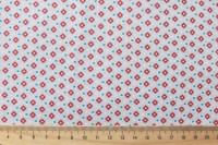 grau Quadrate rot türkis Patchworkstoff