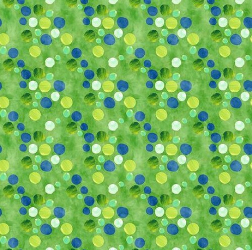 grün blau Punkte Patchworkstoff