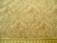 Paisley braun beige Patchworkstoff