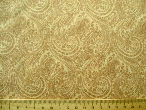 Paisley braun beige Patchworkstoff