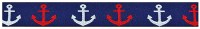 Anker weiß rot marine maritim Borte 