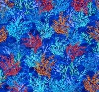 Korallen Meer maritim blau Patchworkstoff