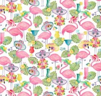 Flamingo Flamingos Sonnenhut Cocktail Patchworkstoff