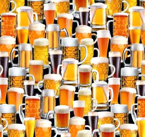 Bier Biergläser Patchworkstoff