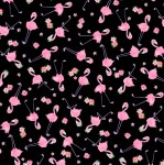 Flamingo Flamingos schwarz Patchworkstoff