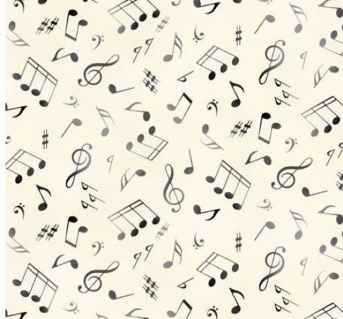 Musik Noten creme natur Patchworkstoff