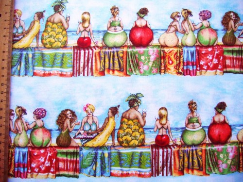 Fruit Ladies Bordüre Patchworkstoff