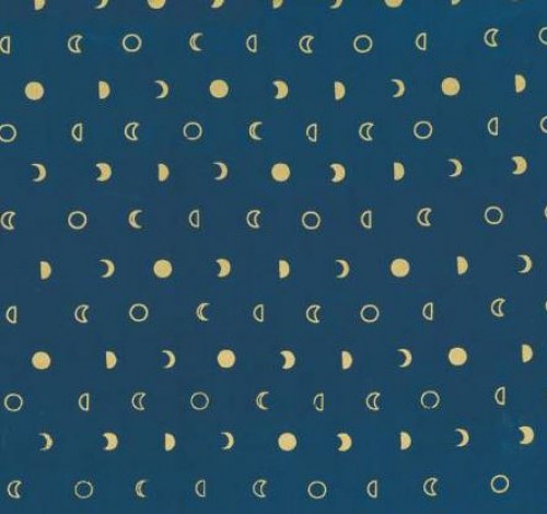 Sonne Mond gold Nachthimmel Batik Patchworkstoff