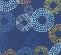 Kreise blau Patchworkstoff