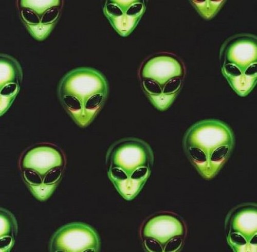 Aliens Außerirdische Patchworkstoff