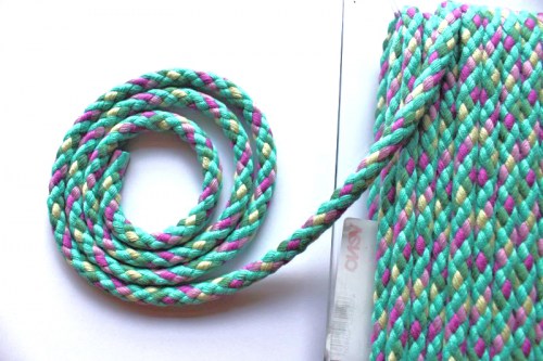 Kordel multicolor mint 8 mm Baumwolle