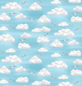 Möwen Himmel maritim Patchworkstoff