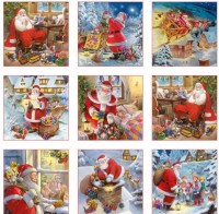 Santa Weihnachtsmann Weihnachten Panel Baumwollstoff