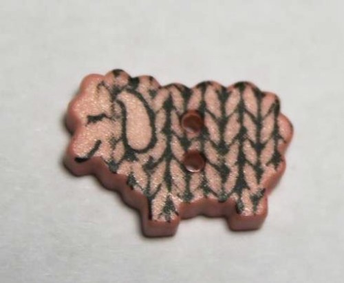 Schaf Schäfchen rosa Knopf