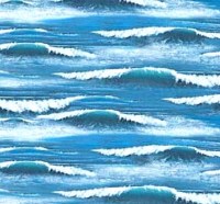 Wasser Wellen Patchworkstoff