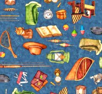 Angeln Outdoor Baumwollstoff Patchworkstoff